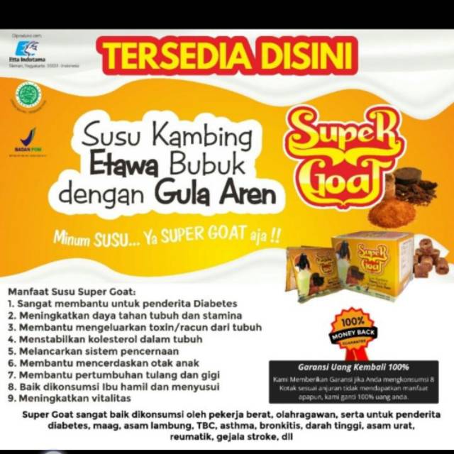 Tubuh Sehat Berkat Konsumsi Susu Kambing Etawa