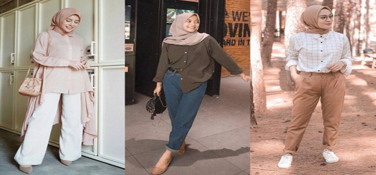 4 Trik Tampil Cantik dengan Padu Padan Hijab dan Kemeja