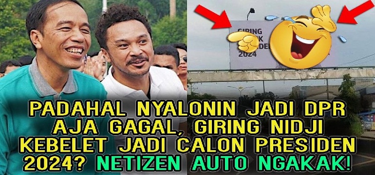 PSI Bakal Usung Giring Nidji Jadi Calon Presiden 2024, Netizen: "Calon Presiden Halu"